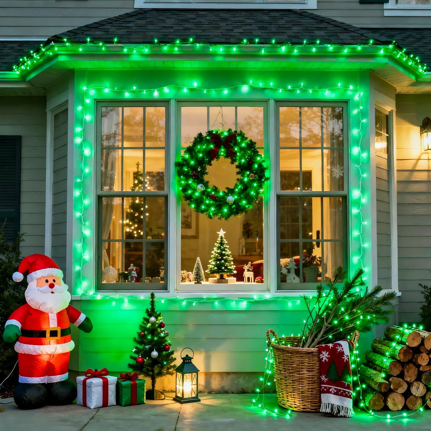 Jmexsuss 100 Led St Patricks Day Lights - 33Ft Plug-In Green Indoor/Outdoor Decor, 8 Modes, Clear Wire, Model Exs-S-0100