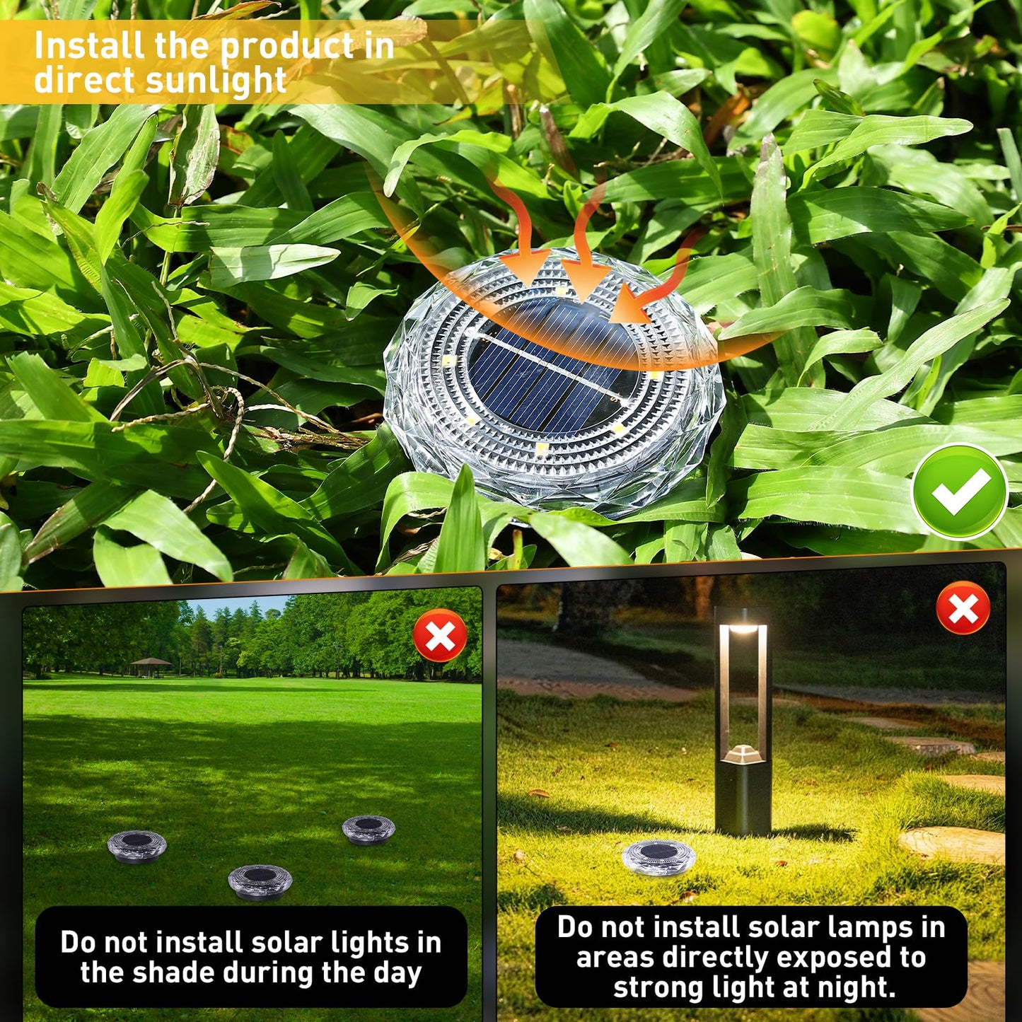 Fortulux Solar Ground Lights Solar Disc Light Outdoor Waterproof Landscape Lighting Garden Lights For Pathway  Yard  Deck  Lawn  Patio  Swimming Pool  Walkway(Warm  16Pack)
