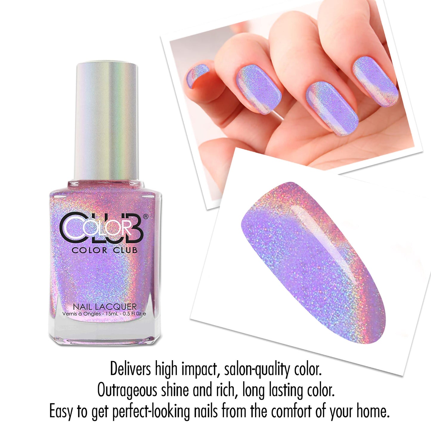 Color Club Halographic Hues Nail Polish, Halo, Graphic, .05 Ounce