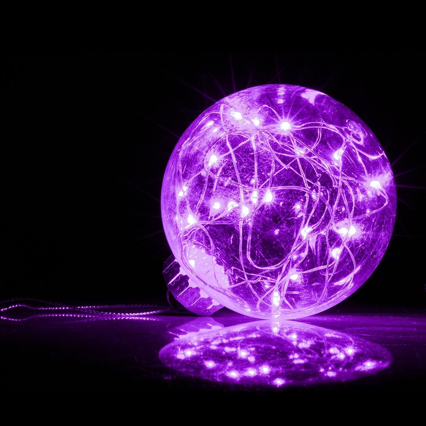 Anjaylia Led String Lights, 30 Leds, 10Ft Battery Operated Purple Fairy Lights For Home, Wedding, And Party Decorations, Model 002Pu