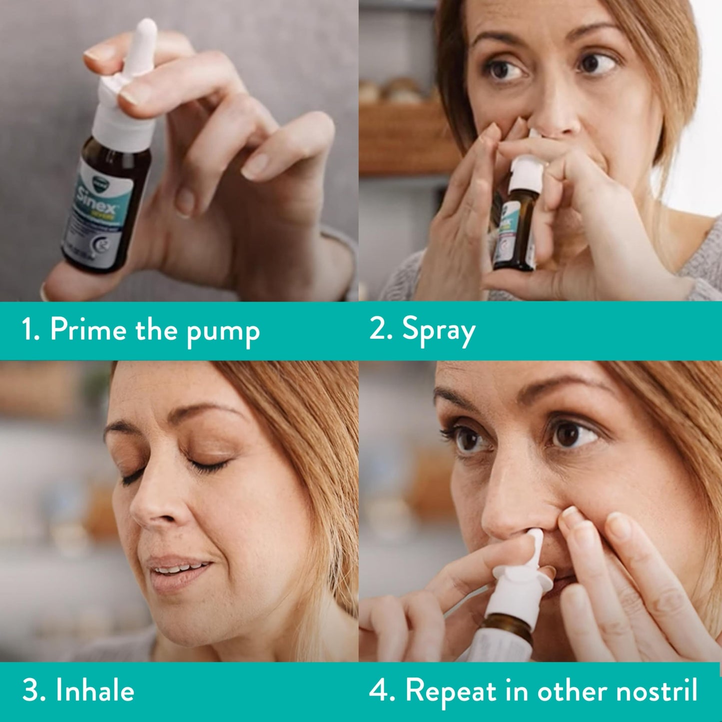 Vicks Sinex Severe Allergy & Sinus Nasal Spray, Original Ultra Fine Mist, Decongestant Relief from Nasal Congestion, Sinus Pressure Relief, 265 Sprays (2 Count)