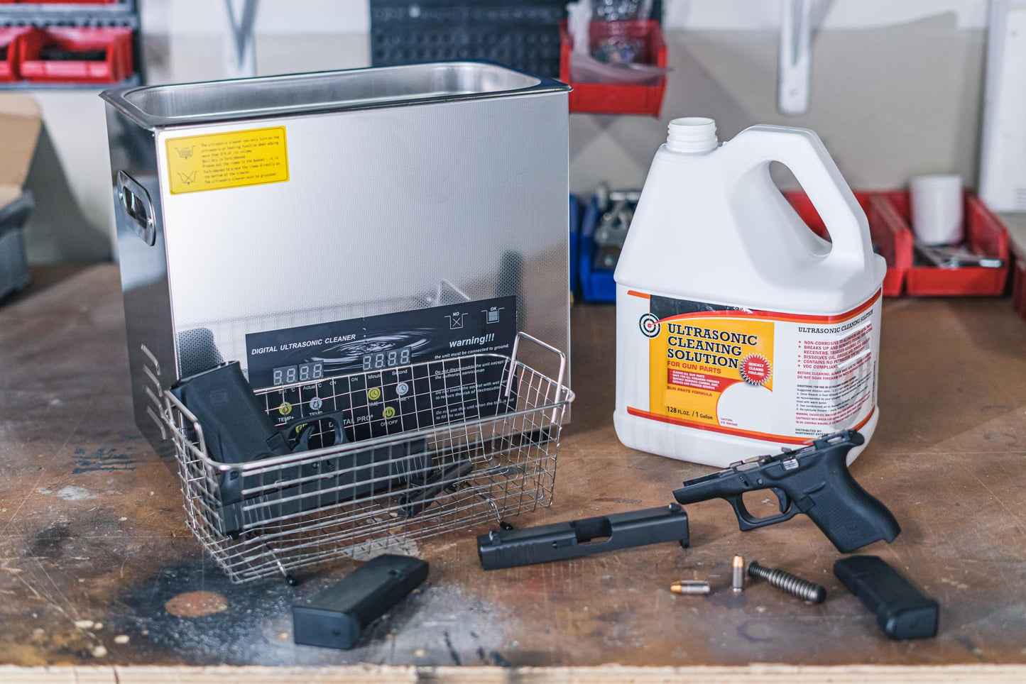 Ultrasonic Gun Cleaner Solution for Gun Parts Cleaning, Concentrate (Gallon((128 Ounces))