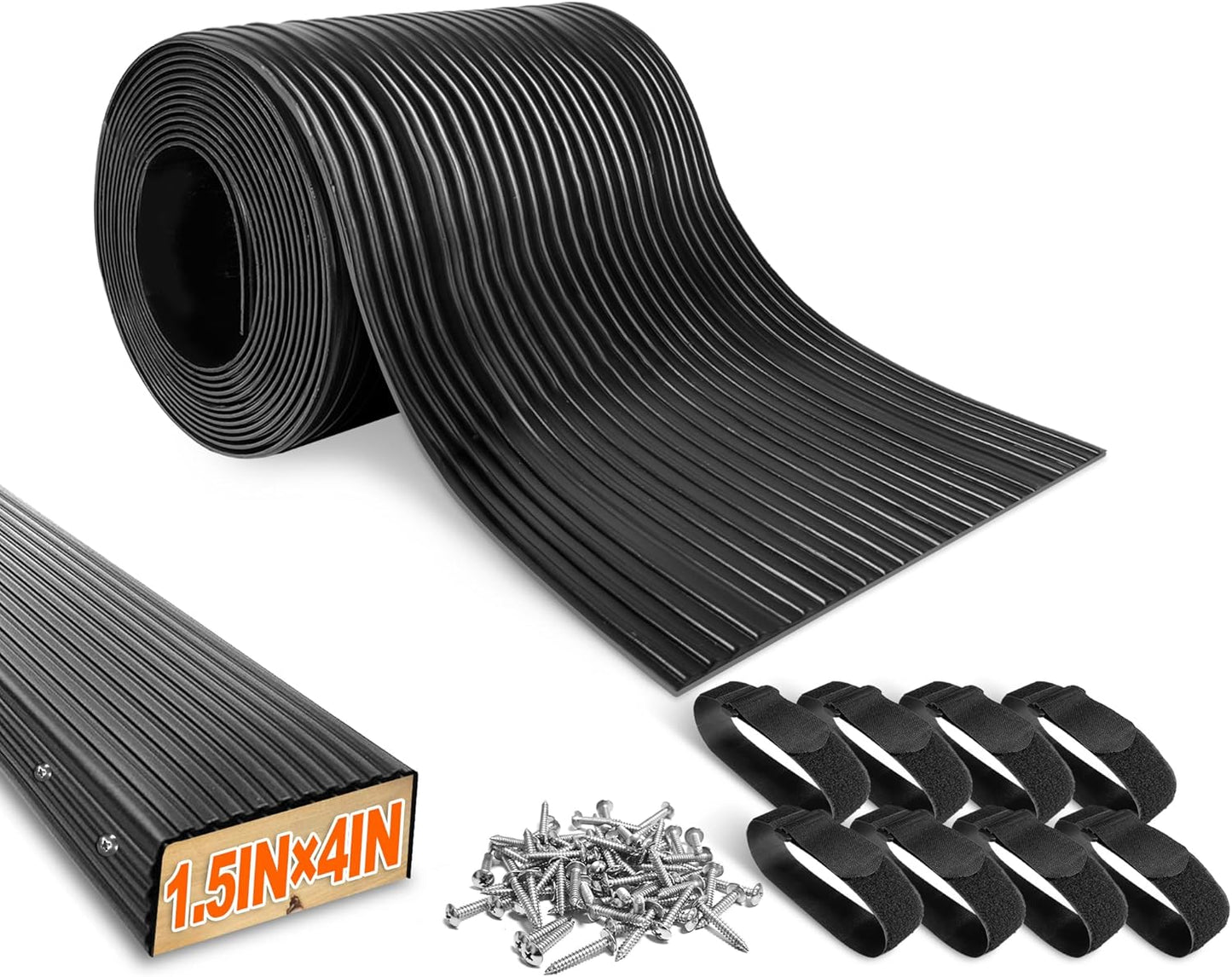 PE Waterproof Bunk Wrap Kit 24ft Roll, Boat Trailer Bunk Carpet with Install Screw and Strap, Bunk Wrap for Boat Trailers Replacement Synthetic Bunk Cover for Loading and Unloading Boats