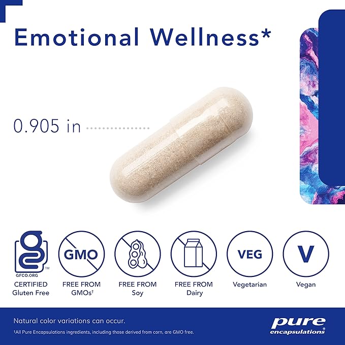 Pure Encapsulations Emotional Wellness | Support for Occasional Stress* | 120 Capsules