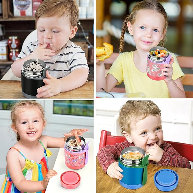 Mermaid 10oz Kids Lunch Jar - Insulated, Leak Proof, Wide Mouth, Hot Food, Spoon Included
