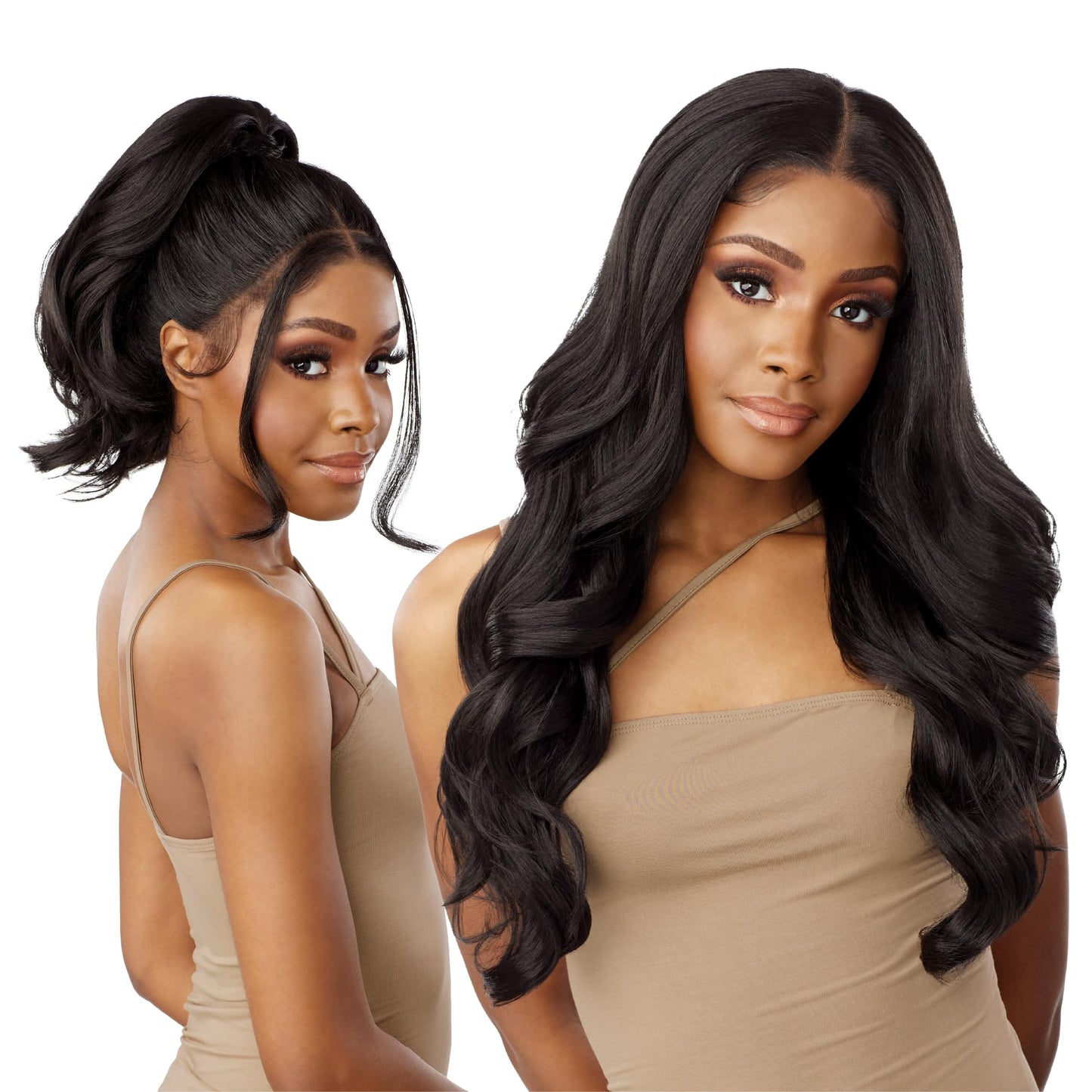 Sensationnel Butta 360 Lace Wigs - Unit 3 Wider Parting 360 Degree Lace Glueless Synthetic Preplucked Hairline (T4/BUTTERSCOTCHB