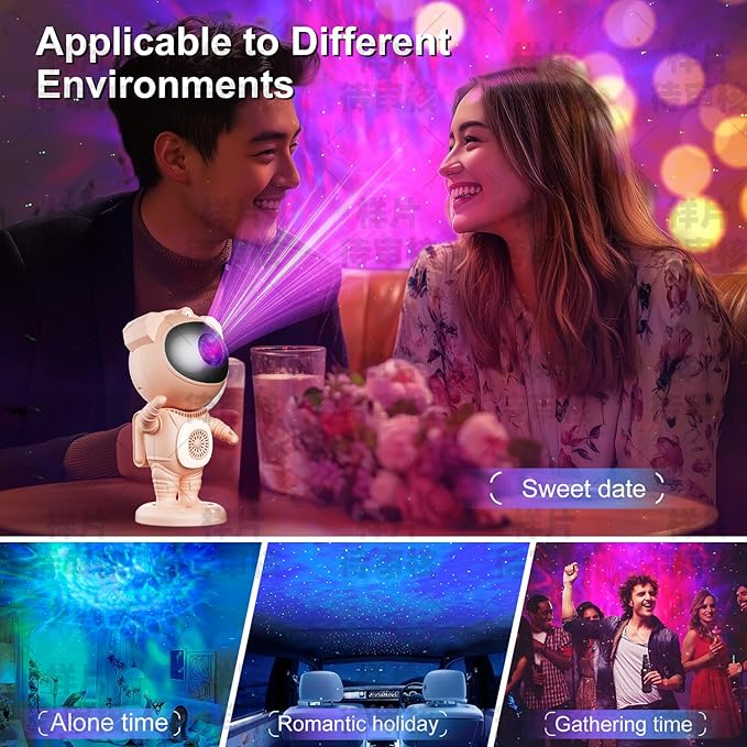 Galaxy Projector, Star Projector for Bedroom, Night Lights for Kids Room, White Noise, Bluetooth Speaker, Ceiling Projector, Room Decor, Gifts for Easter, Girls, Boys, Adults, Birthday