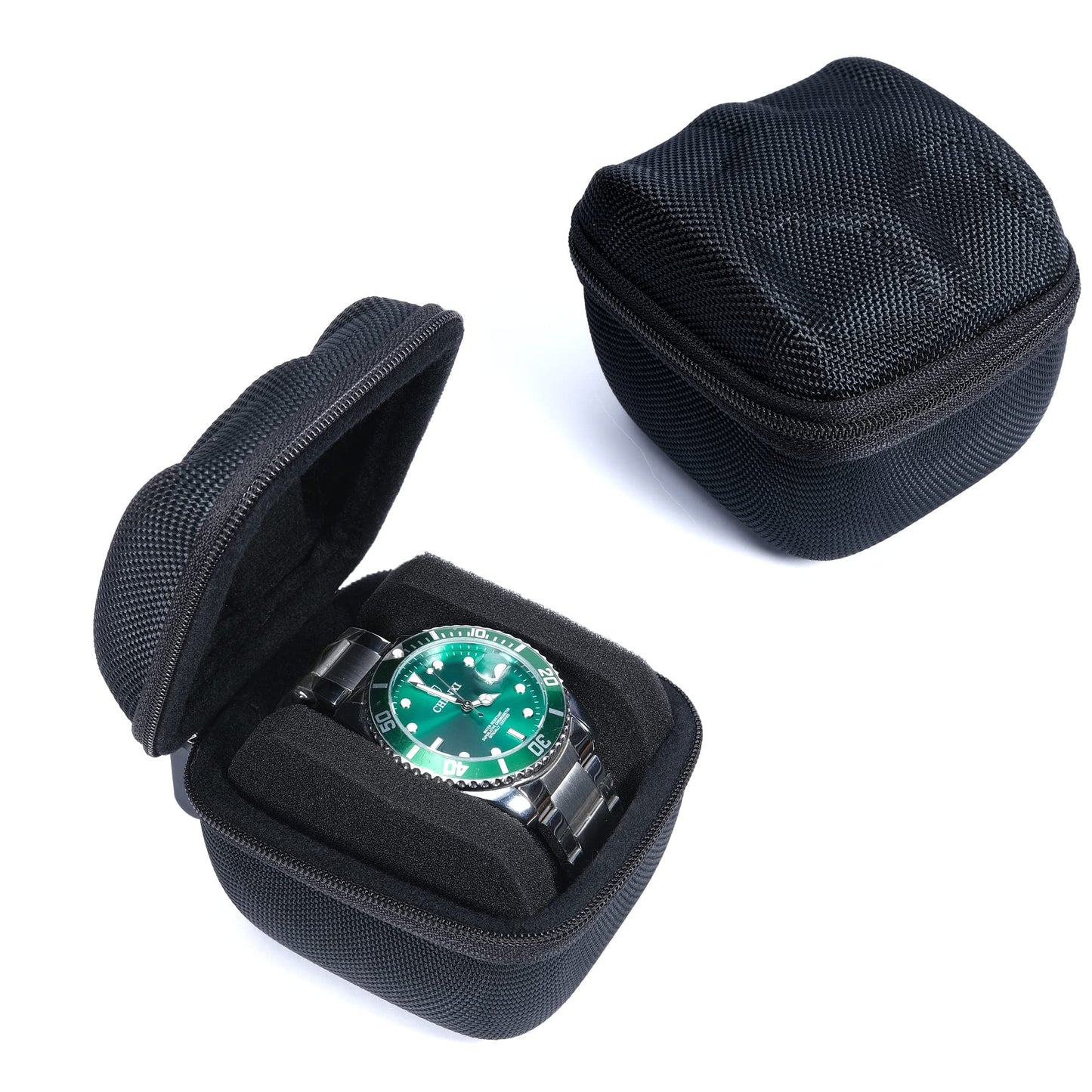 RIGICASE Single Hard Watch travel case, Men's wristwatch smartwatch sports watch Roll Display Organizer box with custom flexible