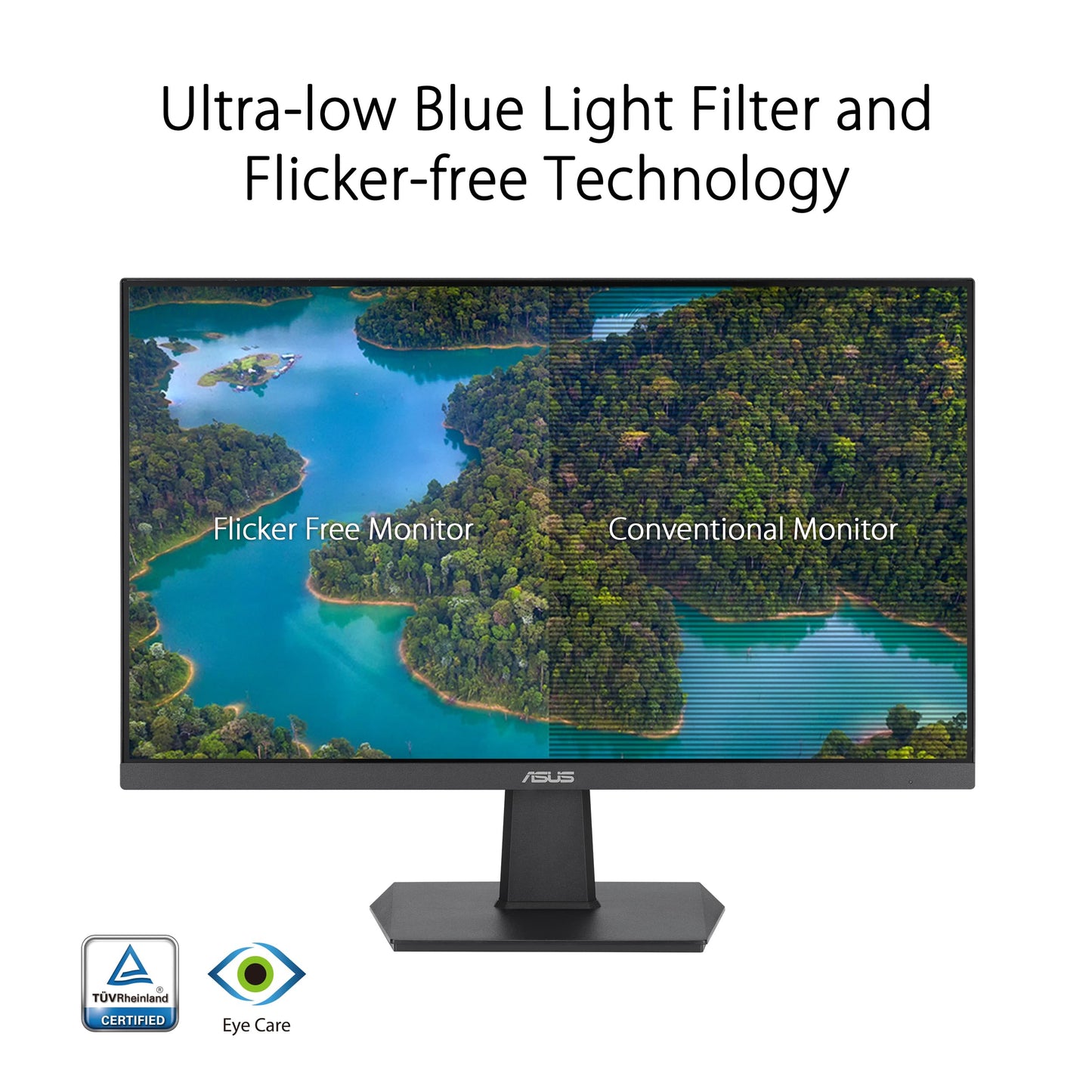 Asus 24    (23.8-Inch Viewable) 1080P Eye Care Monitor (Va24Ehf) - Ips, Full Hd, Frameless, 100Hz, 1Ms, Adaptive-Sync, For Worki