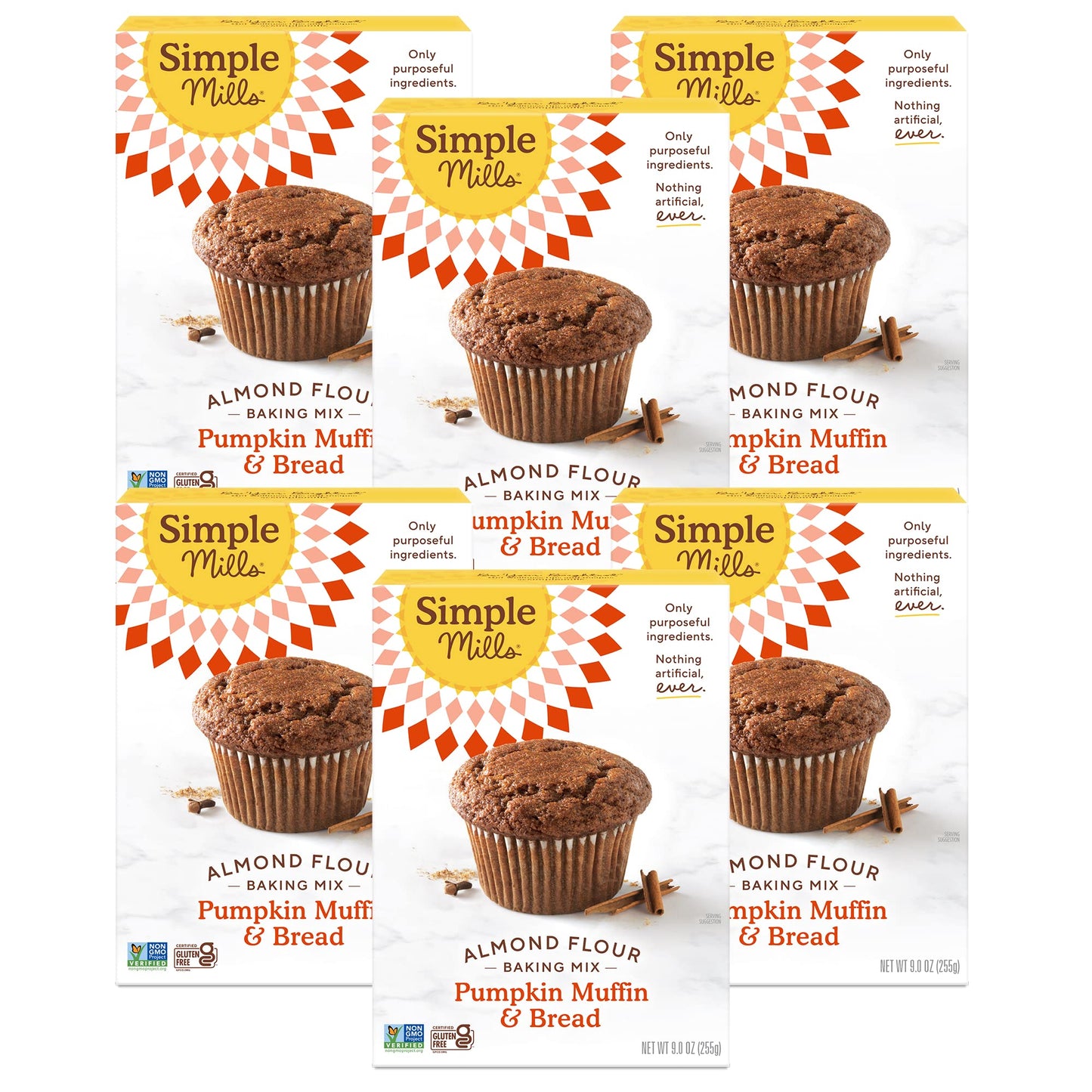 Simple Mills Almond Flour Baking Mix, Pumpkin Muffin & Bread Mix, Gluten Free, Plant Based, Paleo Friendly, 4.25 Ounce (Pack of
