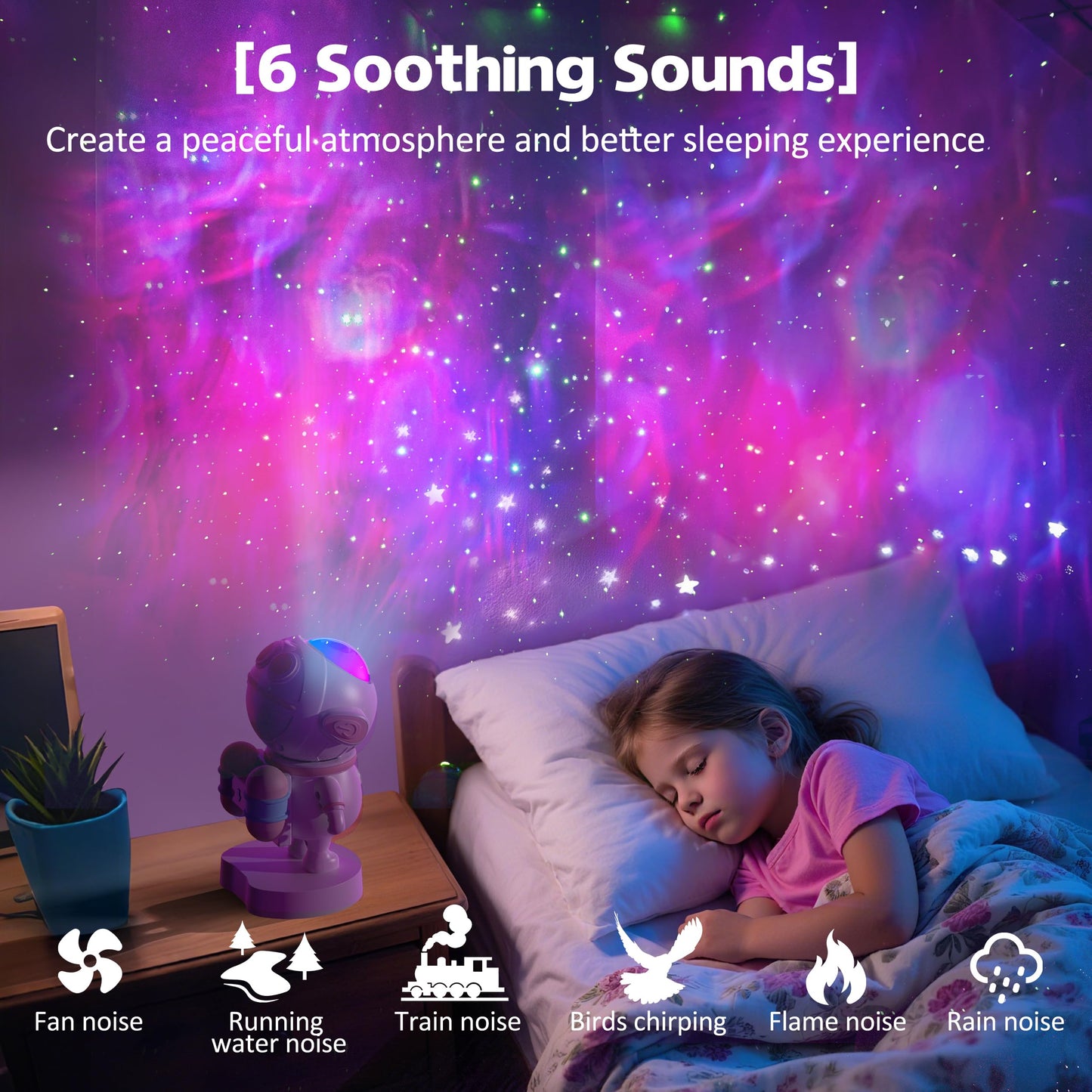 Apollo Star Galaxy Projector Night Light With 16 Light Effects  Nebula Ceiling Led Lamp For Bedroom And Room Decor  For Parties&Christmas &Birthday& Kids Gifts (Pink)