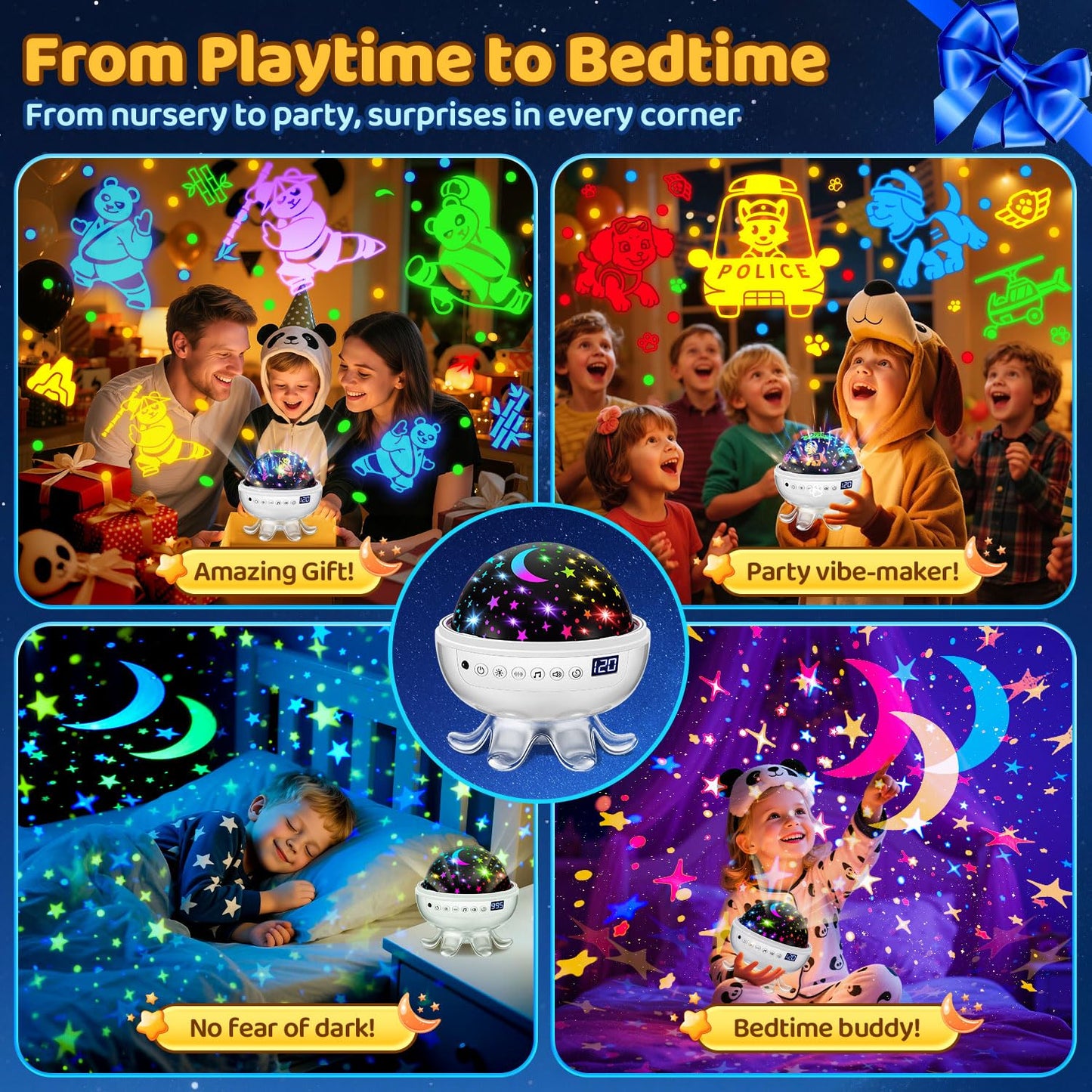 Star Projector For Kids Night Light Projector  ?3 Films+ 30 Sounds? Lullaby Sound Machine Baby Sound Machine With Light  ?93 Effects+ Remote? Best Toys For Kids Toys  [3 Brightness+ Timer]