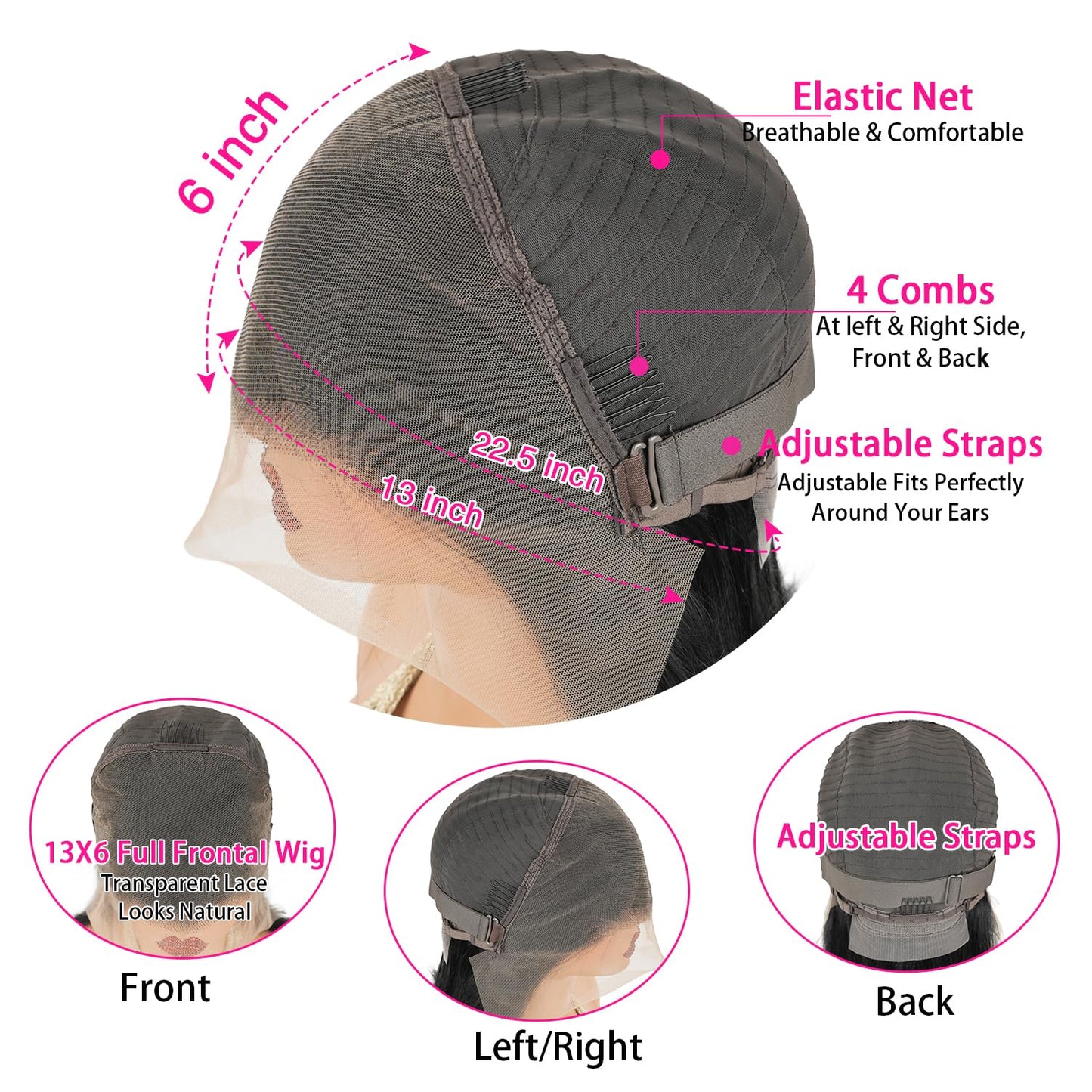 Mihugass 8 Inch Bob Wig Human Hair 13x6 Hd Transparent Lace Front Wigs Human Hair Pre Plucked Glueless Bob Wig #1 Jet Black 200%