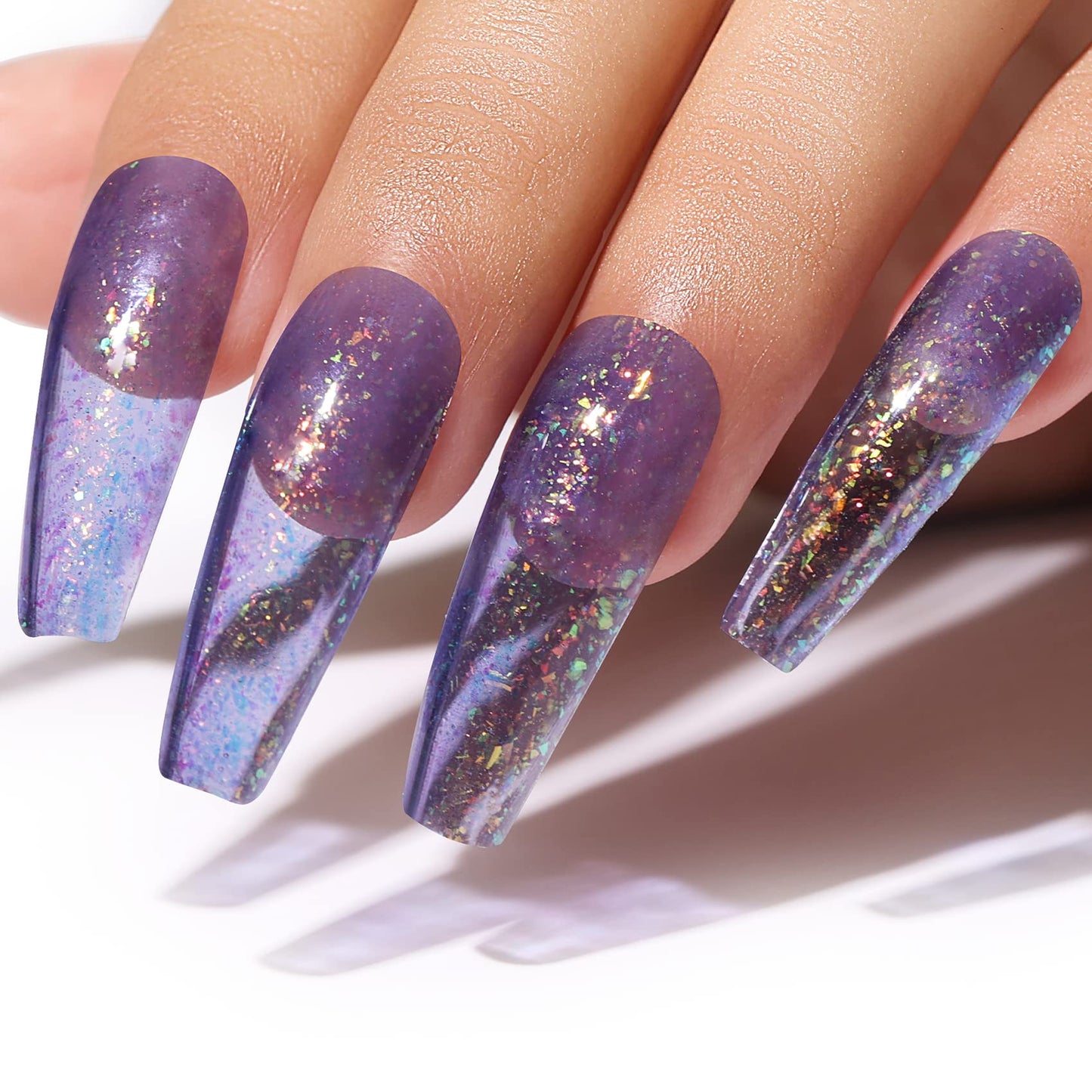 AIMEILI Hema Free Gel Nail Polish, TPO Free, Vegan, Longer Lasting Soak Off U V Glitter Nail Art Manicure -571 10ml