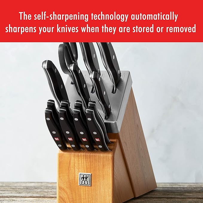 ZWILLING TWIN Signature 15-pc Self-Sharpening Knife Block Set - Natural