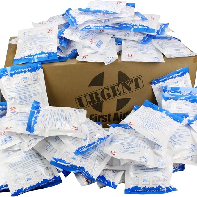 Case of 125 Instant Cold Packs, 5" x 6" (4" x 5" Cold Area) - Disposable Cold Compresses - No pre-Chilling Required for Qu...