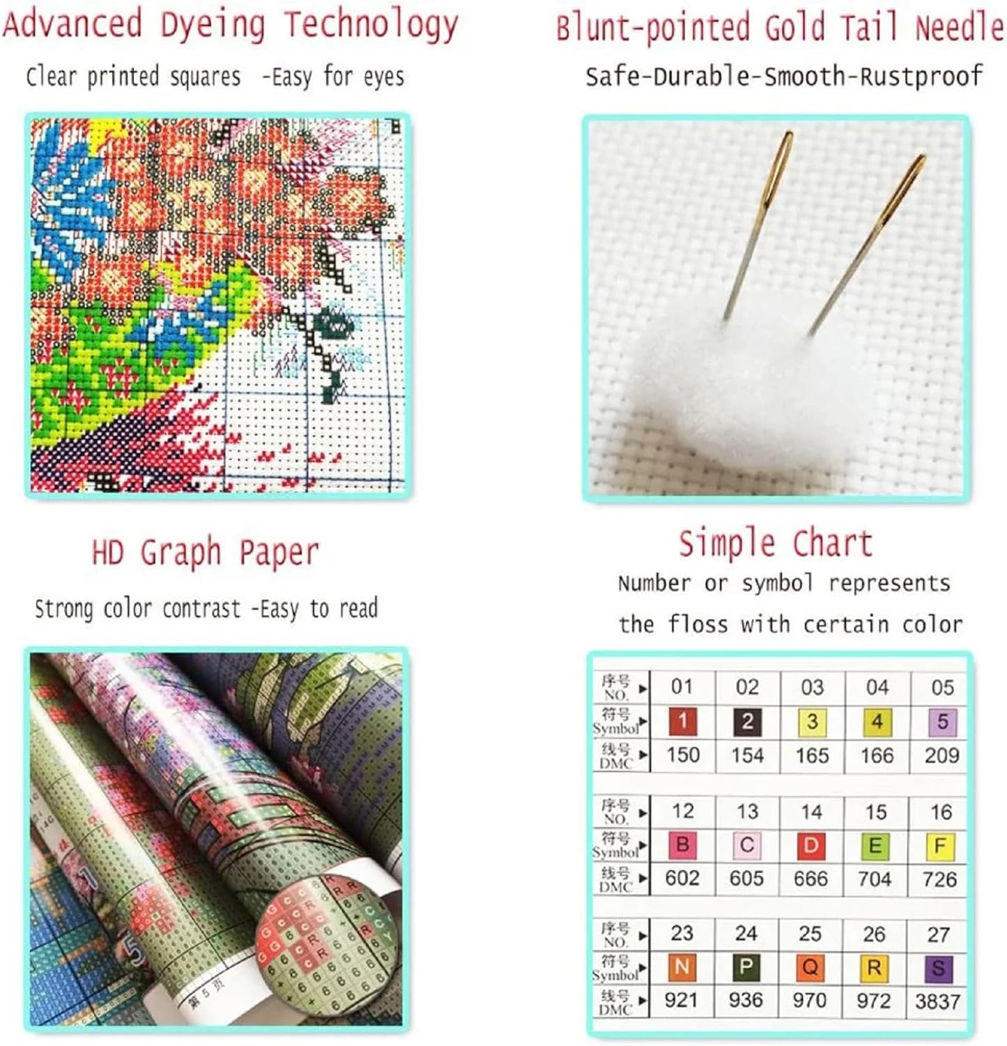 Redxing Stamped Cross Stitch Kits Full Range of Embroidery Starter Kits- Needlepoint Counted Cross Stitch Kits for Beginner Adults 11CT Printed Embroidery Kit-Butterfly Girl 16x20 inch