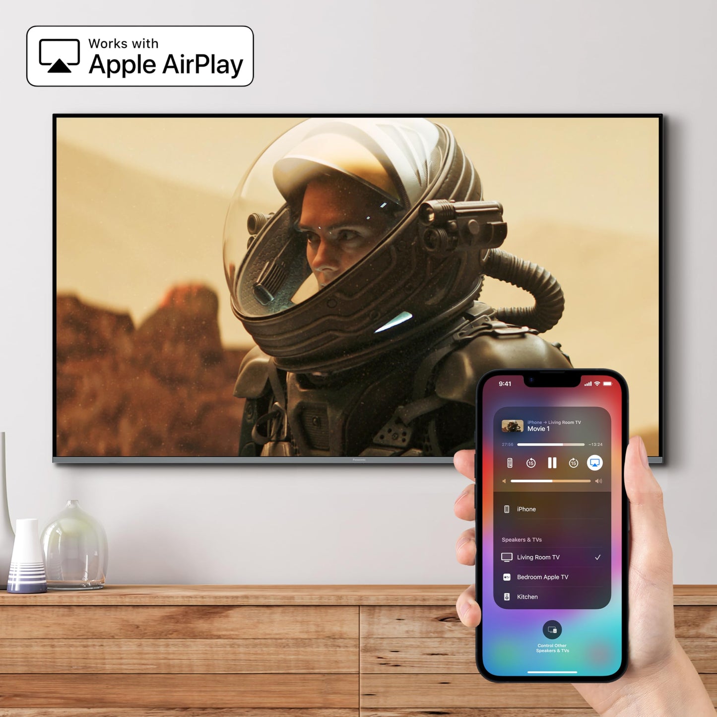 Panasonic W70 Series (2025 Model) 43" LED 4K Ultra HD Smart Fire TV, Press & Ask Alexa, Apple AirPlay, HDR10+, HDMI 2.1, and Bluetooth Support - 43W70BP