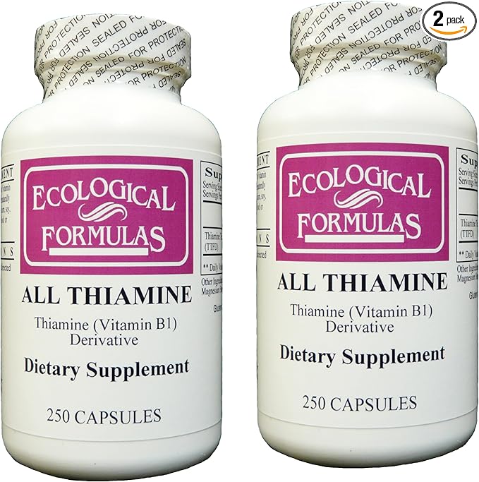 Ecological Formulas All Thiamine Vitamin B1 50 mg, 2 X 250 Capsules