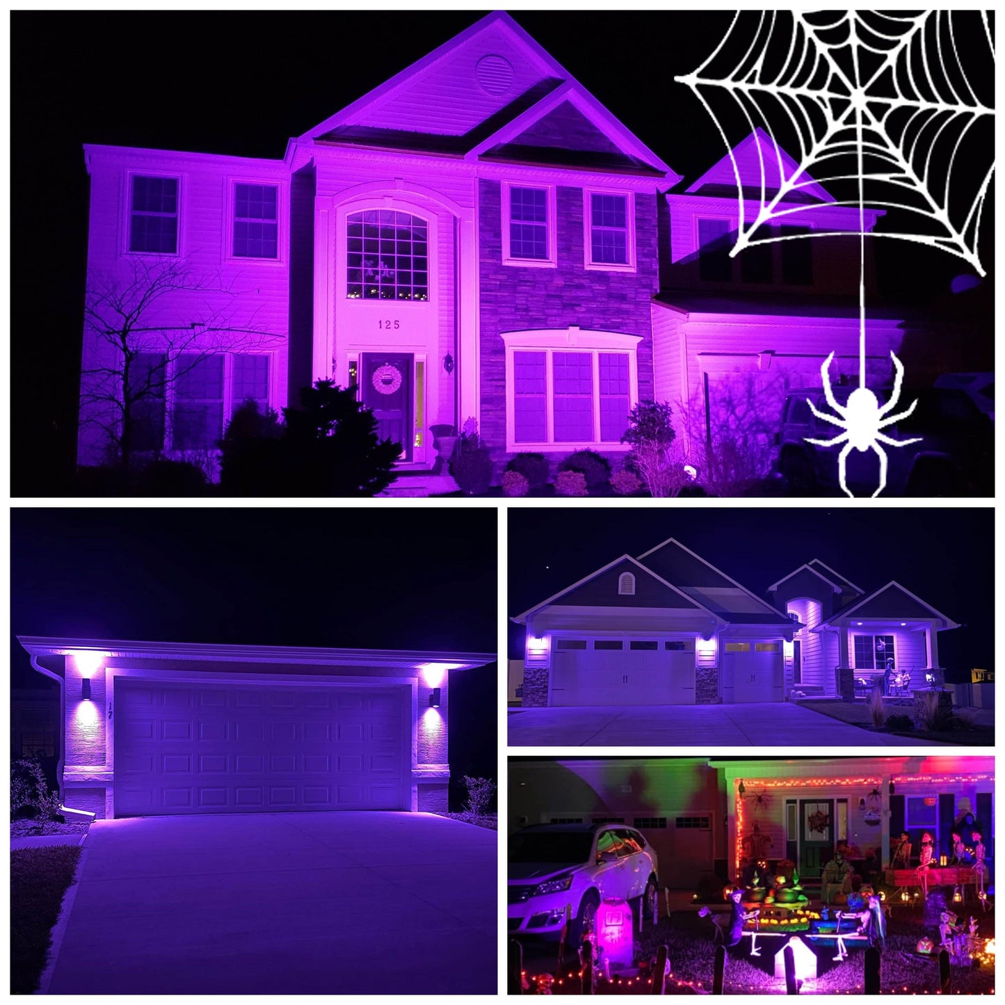 Alide Purple Mr16 Gu5.3 Led Bulbs 5W 20W 35W 50W Halogen Equivalent 12V Low Voltage Mr16 Led Purple Bulbs For Halloween Outdoor Landscape Yard Garden Tree Pool Holiday Lighting 38 Deg 6 Pack