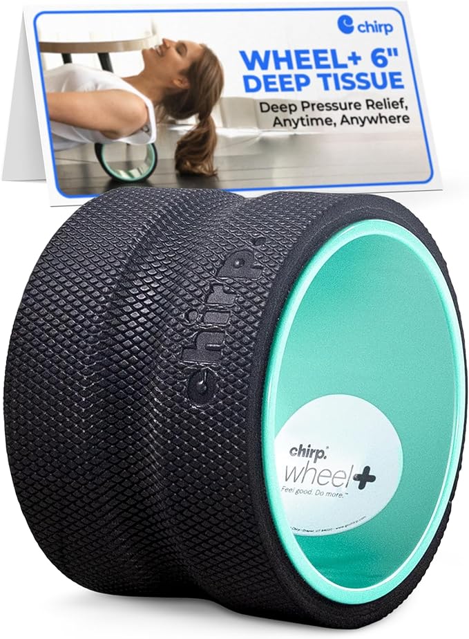 Chirp Wheel Foam Roller - Targeted Back & Neck Pain Relief, Muscle Massage, Trigger Point Therapy, High-Density Foam Tool ...
