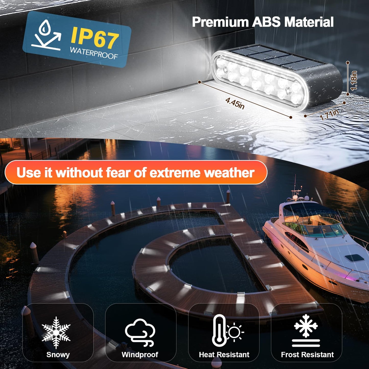 Xillumi Core Solar Step Lights For Outside  12-Pack Stair Light Outdoor Waterproof Ip67  14 Led Cool White Light Solar Powered Lighting For Steps  Stairs  Deck  Patio  Walkway  Front Porch Decor