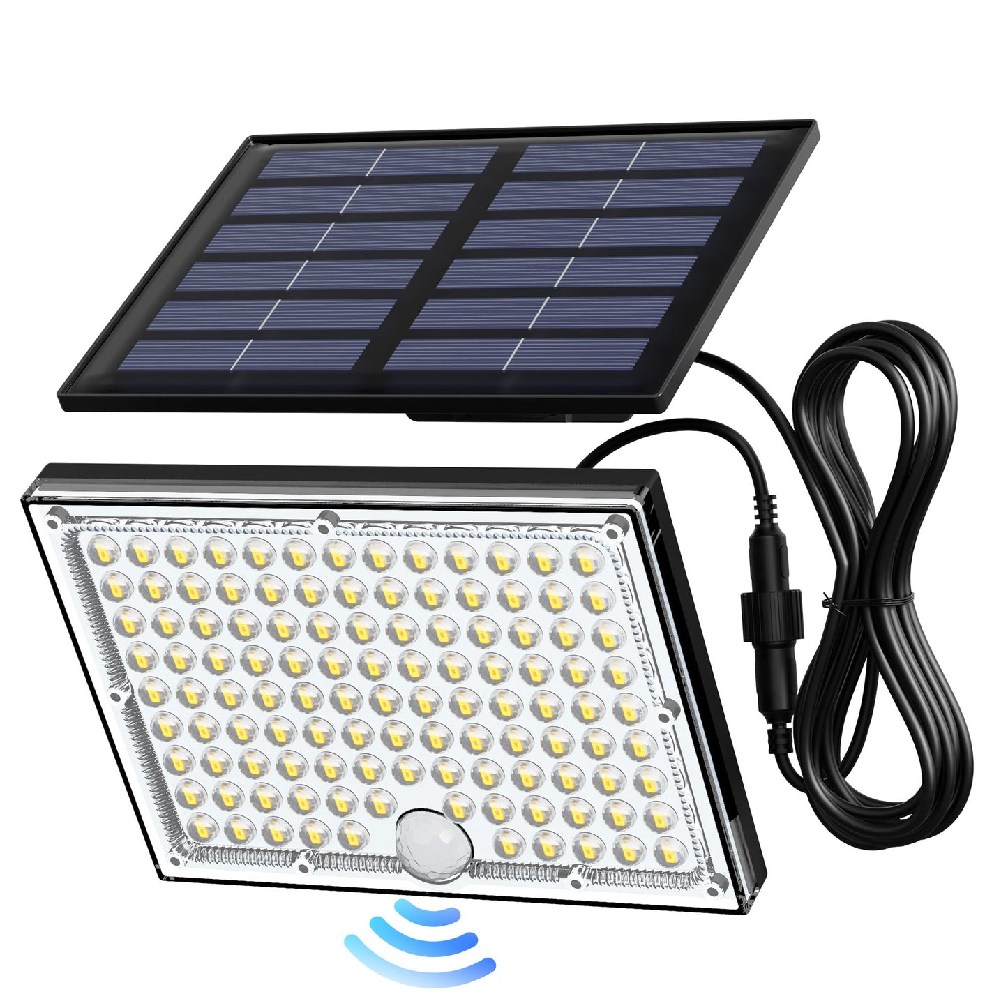 JACKYLED Solar Flood Lights, 113LED Motion Sensor, Waterproof, Black, Model JACKYLED790, 1 Pack