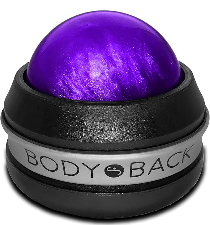 Body Back Manual Massage Roller Ball | Deep Tissue Roller & Lacrosse Ball - Hand Held Massager for Sore Muscles & Joint Pa...