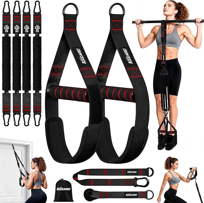 Pull Up Assistance Bands for Women, Heavy Duty Resistance Bands with Handles, Exercise Band with Door Anchor, Workout Band...