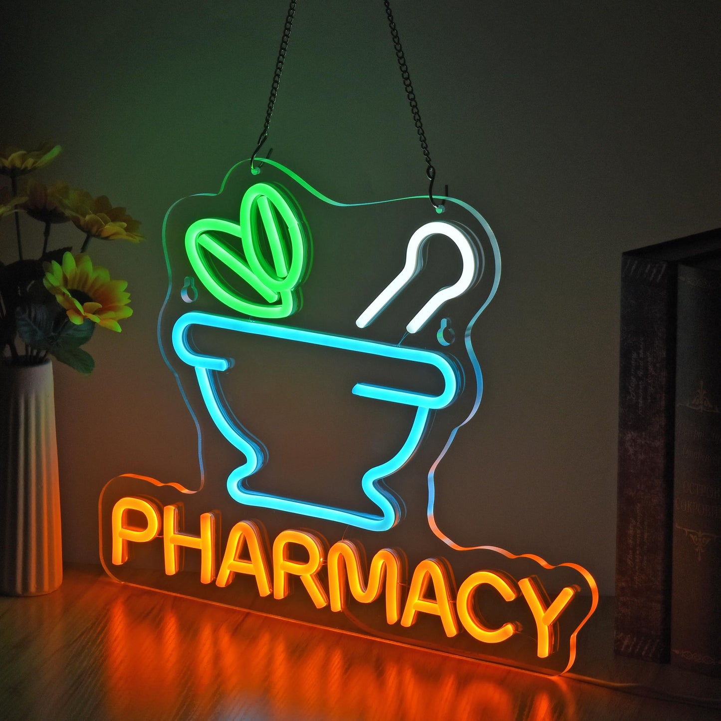 Jomobuty Pharmacy Neon Sign Led Neon Lights For Business Medicine Shop Rx Drug Store Wall Decor Ultra Bright Dimmable Neon Billboard Grand Opening Gift  Usb Powered  16.1 X 12.6