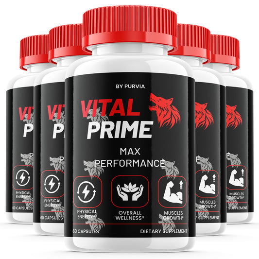 (5 Pack) Vital Prime Pills - Vital Prime Original Supplement, Vital Prime Advanced Formula, VitalPrime Maximum Strength Formula - Vitalprime Complex for Overall Wellness Support, USA (300 Capsules)