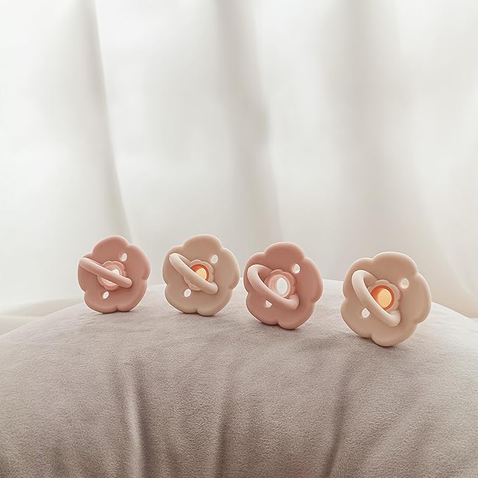 Moonkie Pacifiers Set of 2 | One-Piece Design Baby Pacifier with Large Air Holes | BPA-Free Silicone | Safe for Babies 6 Months+