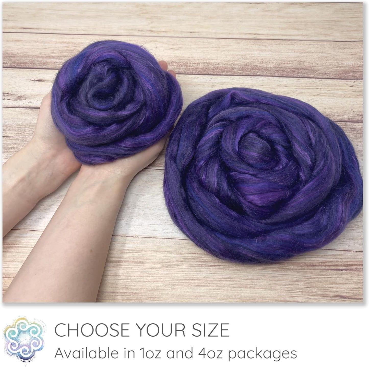 Merino Silk Luxe Tonal Designer Blend. Superfine Merino, Mulberry Silk, Tussah Silk. Top Roving for Spinning or Felting. Tender Heart 4oz