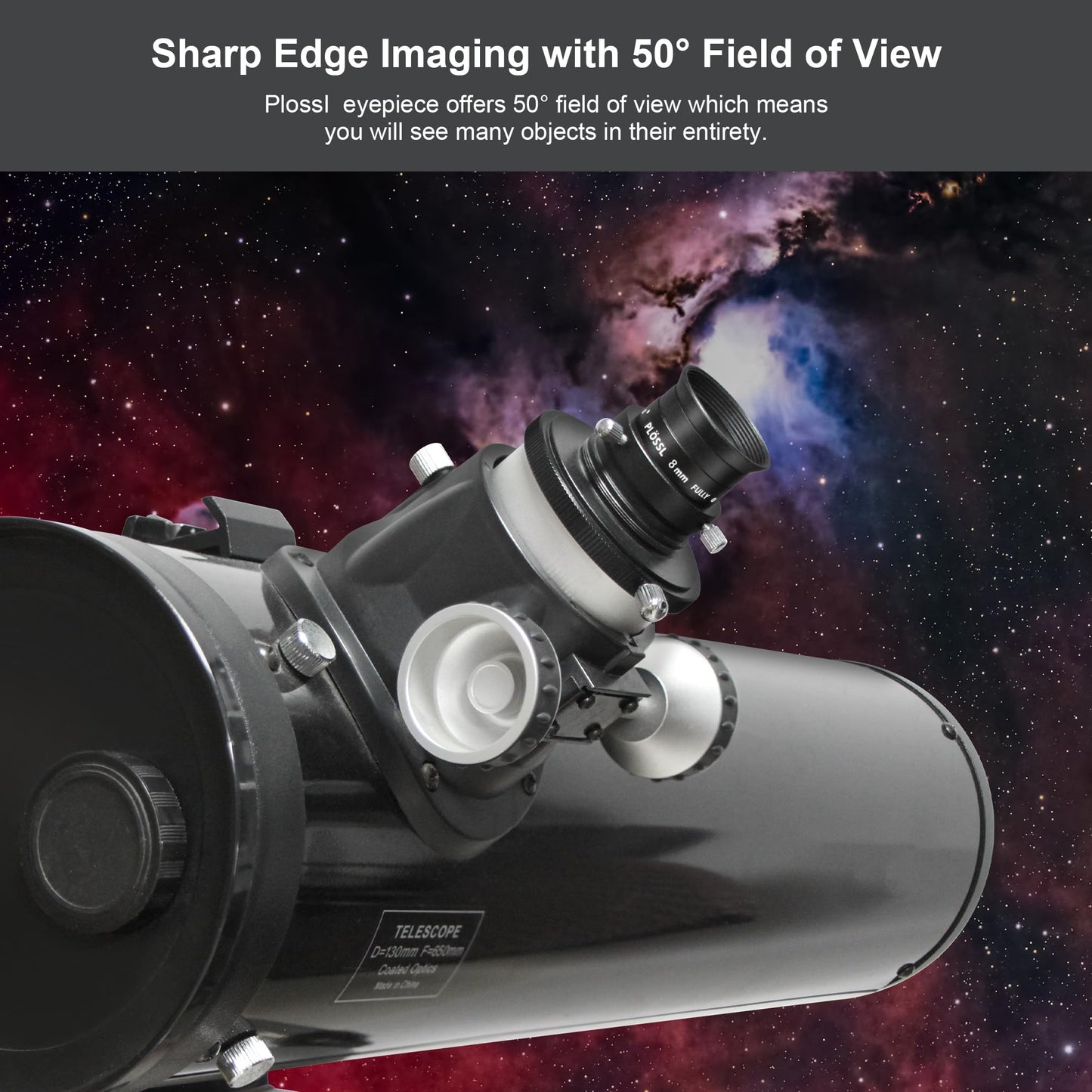Alstar 1.25 Inch Plossl Telescope Eyepiece - 8Mm Fully Multicoated Optical Lens For 1.25Inch Astronomic Telescope And Astronomy