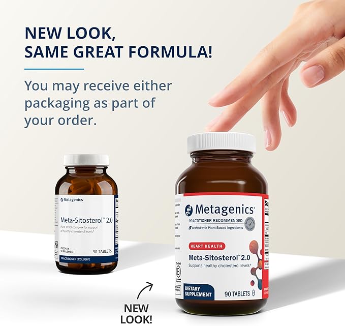 Metagenics Meta-Sitosterol 2.0 - for Cholesterol Already in a Normal Range* - Plant Sterol Complex - with Folate - Dietary Supplement - Gluten-Free - Vegetarian - 90 Tablets