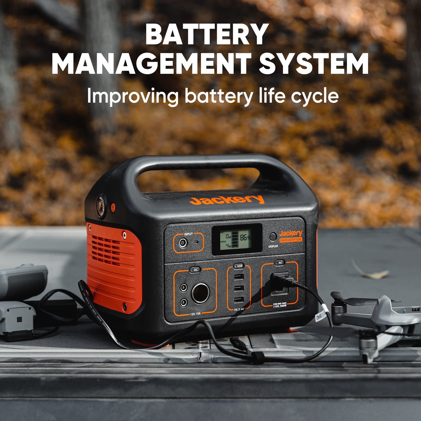 Jackery Solar Generator Explorer 500, 518Wh Portable Power Station Mobile Lithium Battery Pack With 1Xsolarsaga 100 For Rv Road
