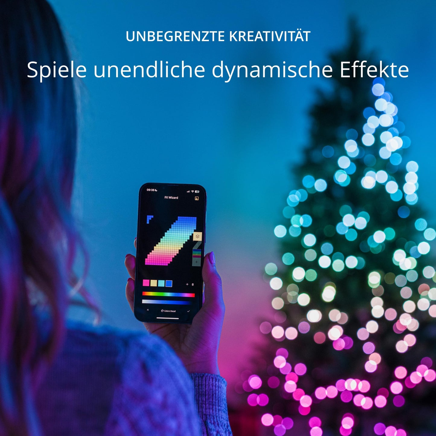 Twinkly LED Lichterkette 250 RGB, IP44, Smart Home kompatibel, 20m, Multicolor, Modell TWS250STP-GUS, f· Innen und Au?en