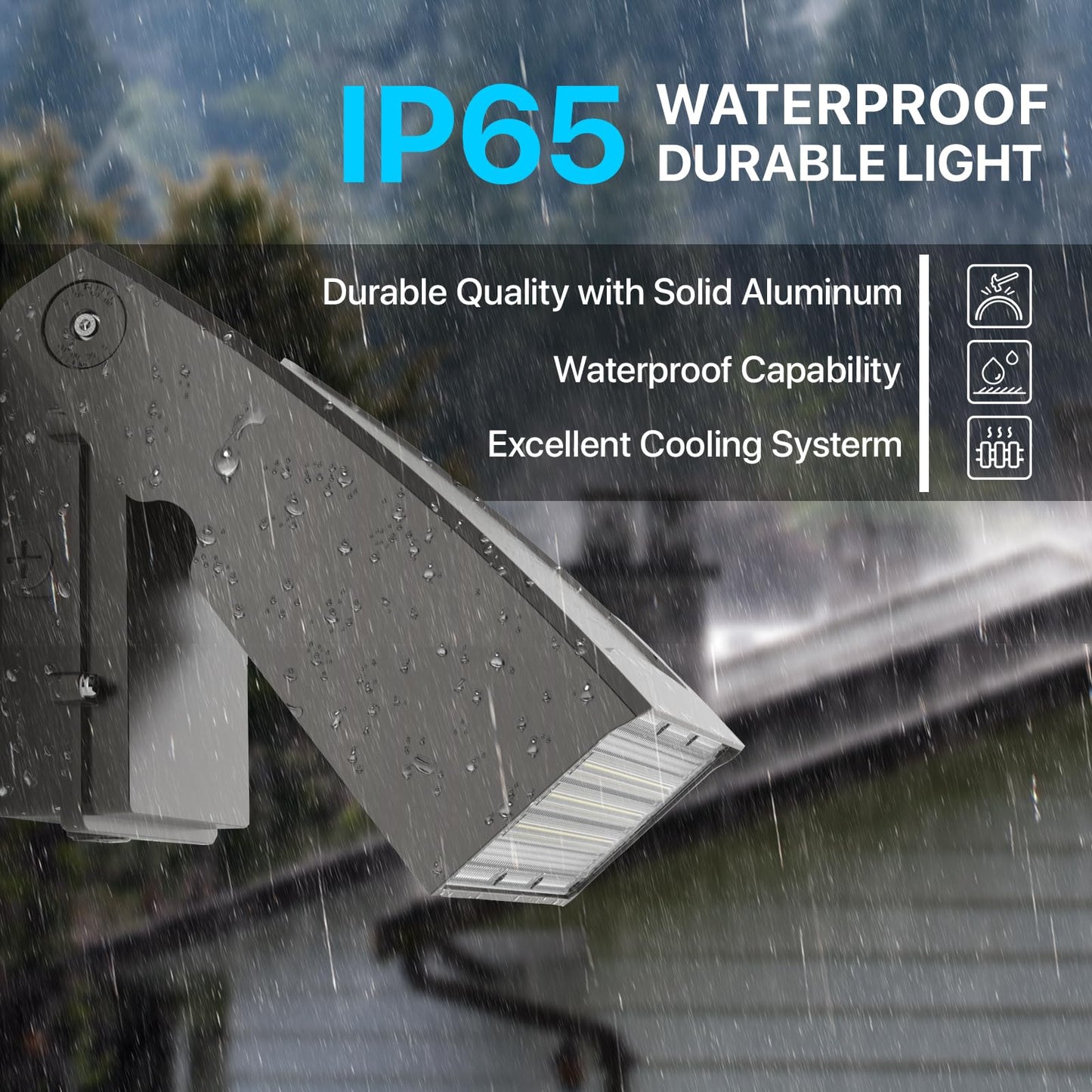 Hyperlite 60W Led Wall Pack Light With Dusk To Dawn Photocell, Bronze Aluminum, Model Wall.E-Wp-60W-Ps, Ideal For Outdoor Security