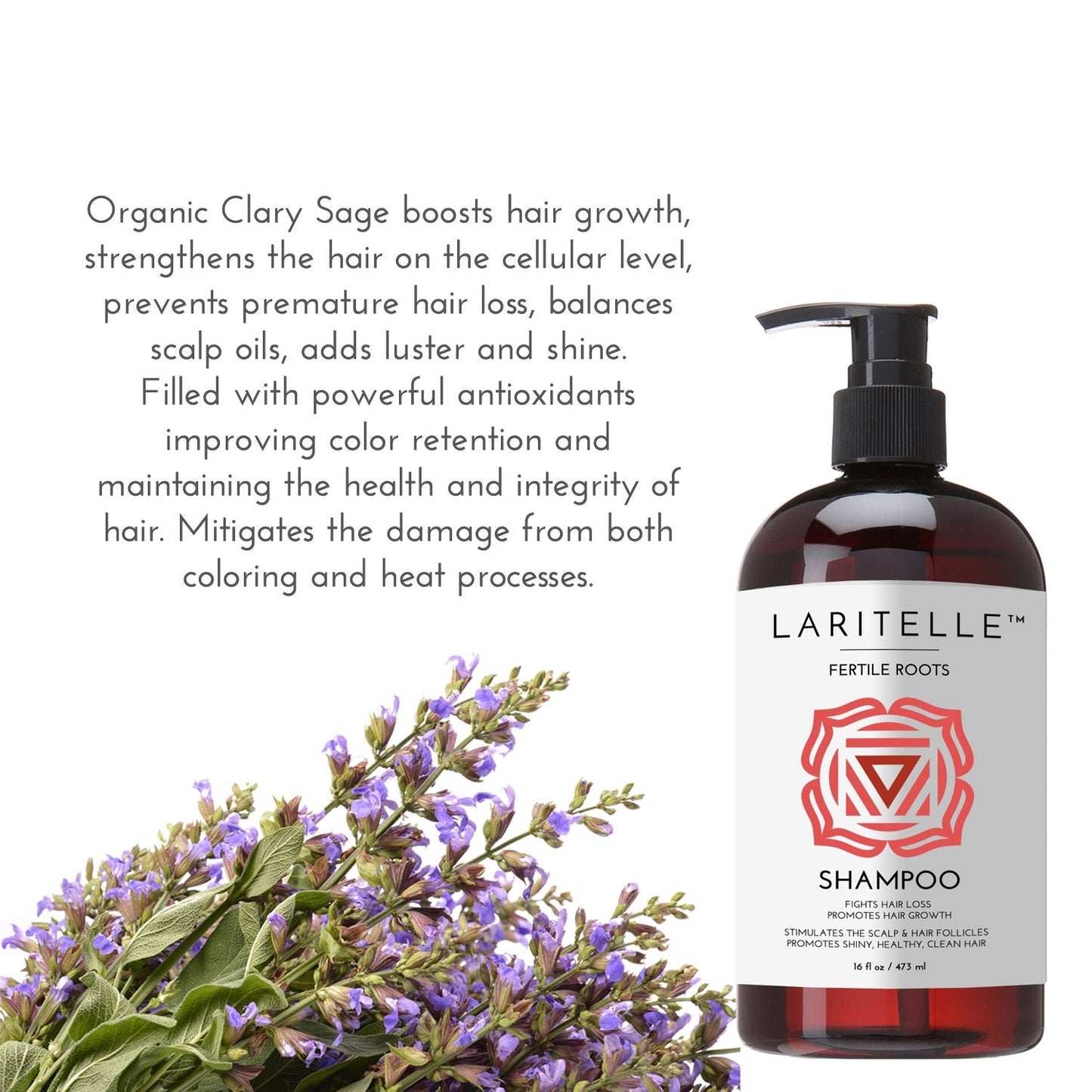 Organic Hair Growth Shampoo 17.5 oz – Fortifying & Strengthening with Ayurvedic Herbs, Lavender, Ginger, Rosemary, Patchouli, Clove – Reduces Shedding, Promotes Growth – Vegan, Made in USA