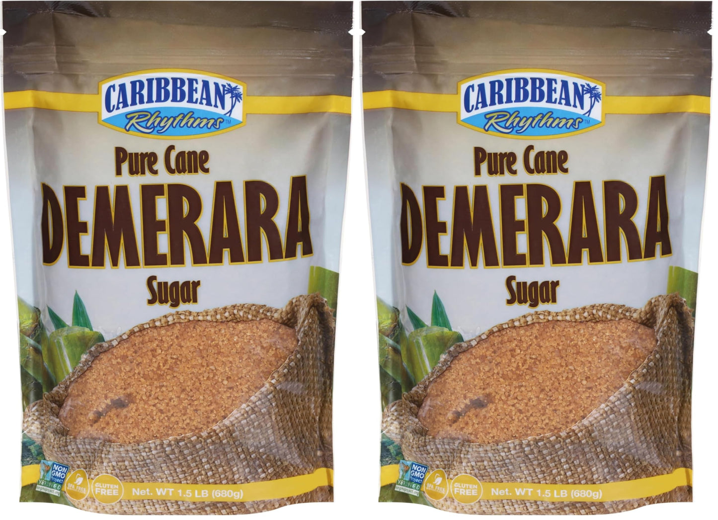Caribbean Rhythms Pure Cane Demerara Sugar, 1.5 lb. (Pack of 2)