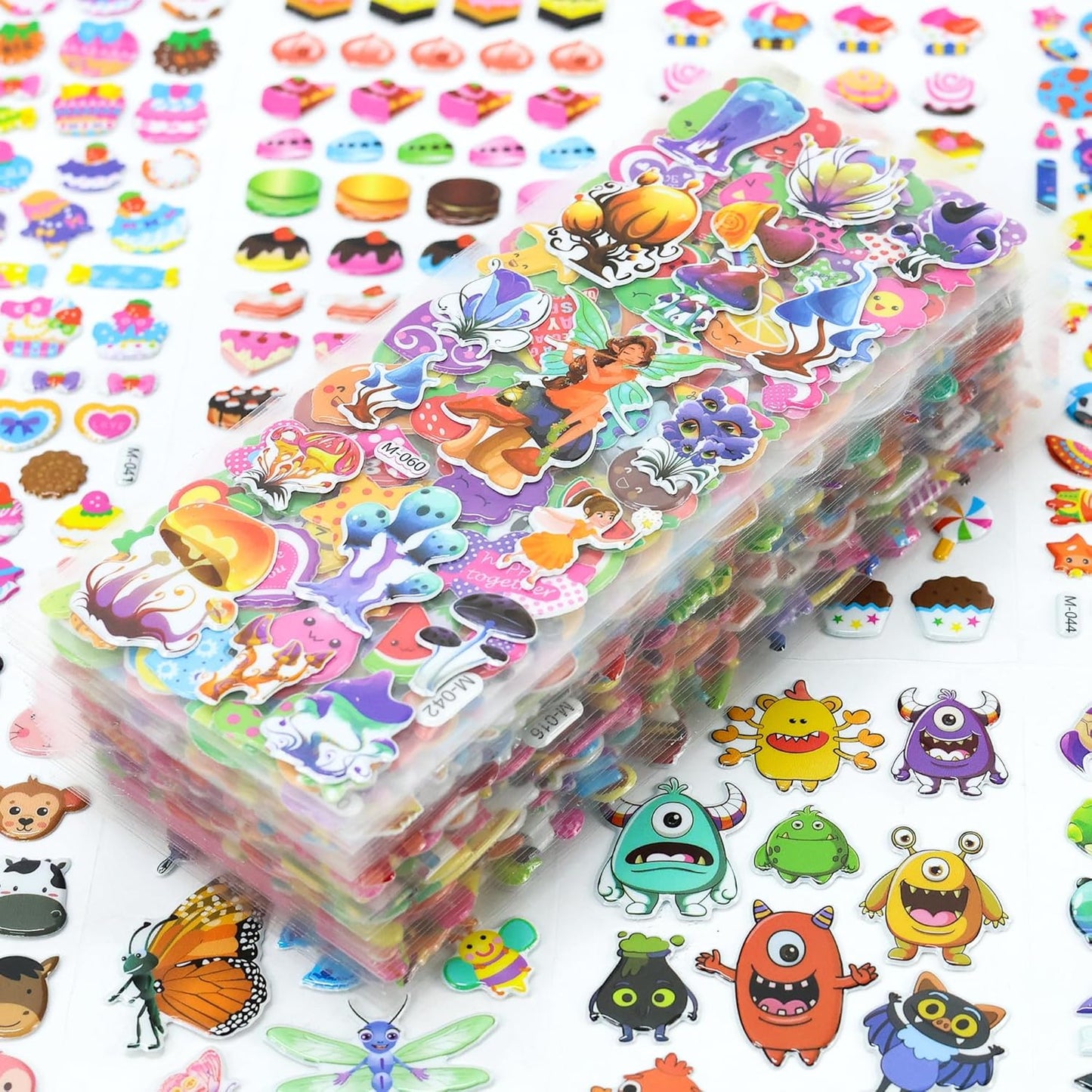 Sinceroduct Stickers for Kids 4000+, 3D Puffy Stickers for Kids Toddlers 80 Different Sheets Variety Pack for Craft Scrapbooking,Boys Girls Teachers Gifts, Reward for Students or Children