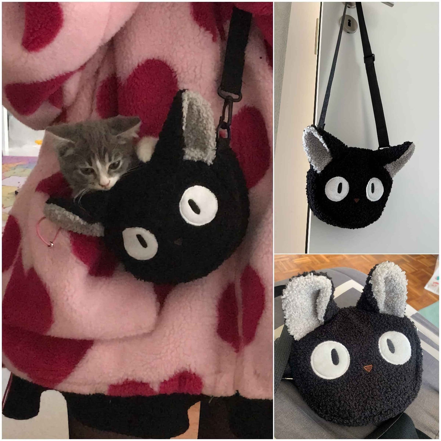 Lefe Liee cute cat purse for girls, kawaii plush anime crossbody bag, cat themed gifts for girls, mini novelty toddler purse for teen, teen trendy stuff, fluffy tote bag