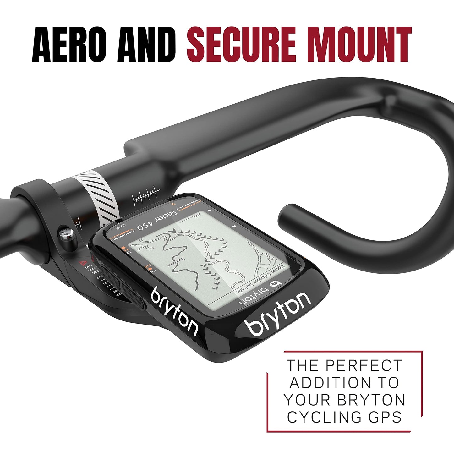 Kom Cycling Bryton Mount Compatible With Multiple Bryton Computers Including The Bryton Ryder 15, 10, Aero 60, 310, 330, 410, 42