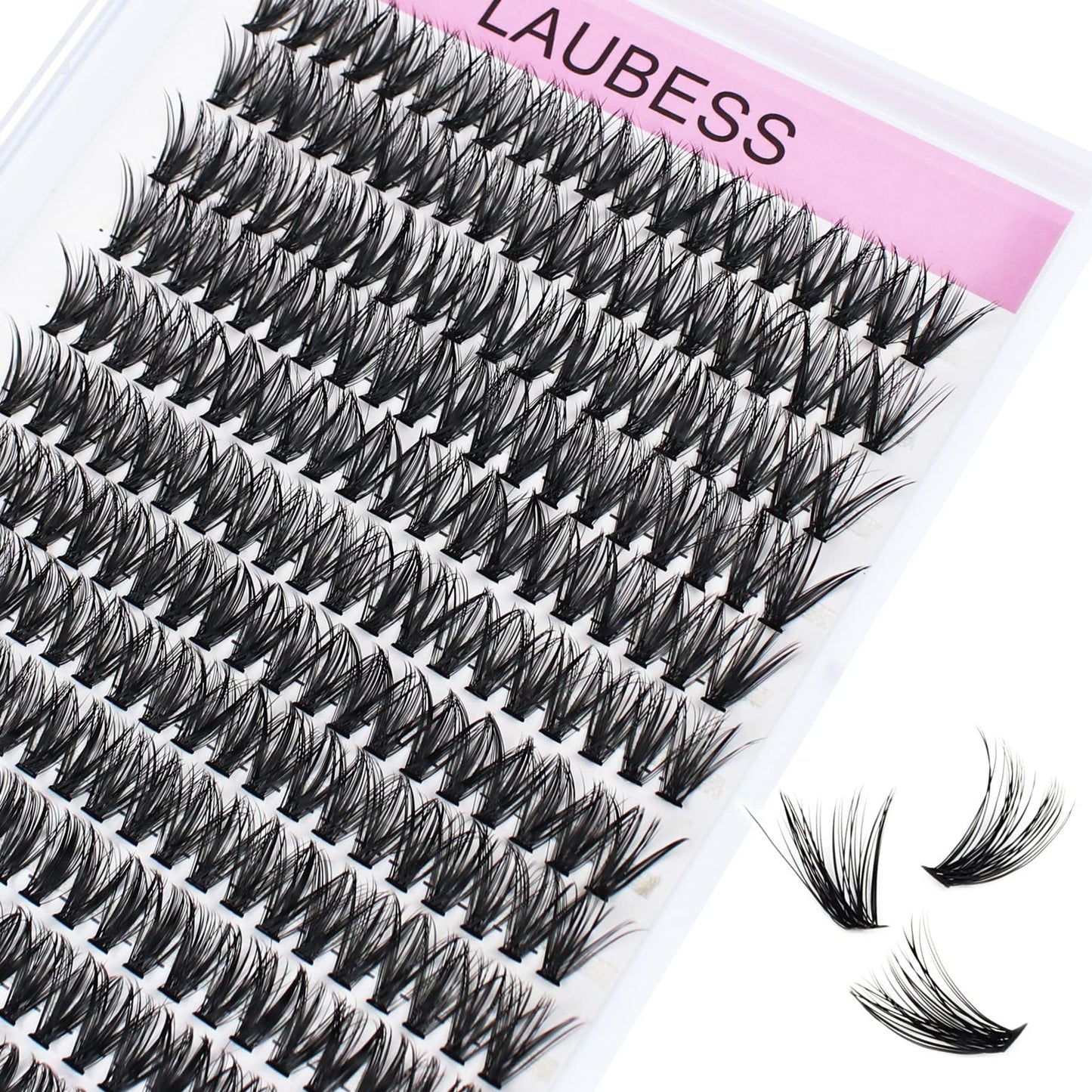 Eyelash Clusters LAUBESS Lash Clusters Individual Lashes Cluster Eyelash Extensions DIY at Home Waterproof Cluster Lashes DIY at