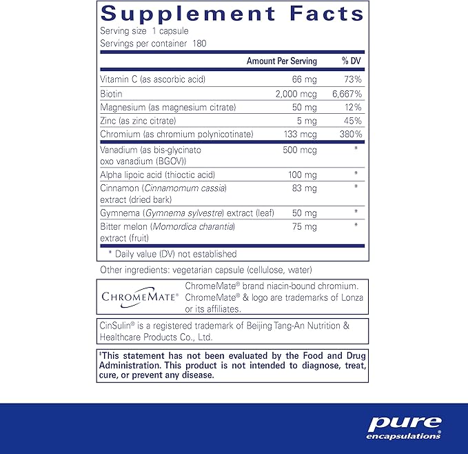 Pure Encapsulations GlucoFunction | Comprehensive Support for Healthy Carbohydrate Metabolism | 180 Capsules