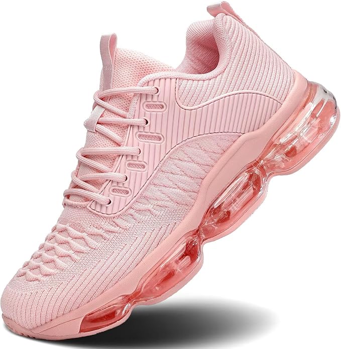 Luogoks Womens Walking Running Shoes Air Cushion Basketball Sneakers Fashion Tennis Breathable Sport Gym Fitness Cross Tra...