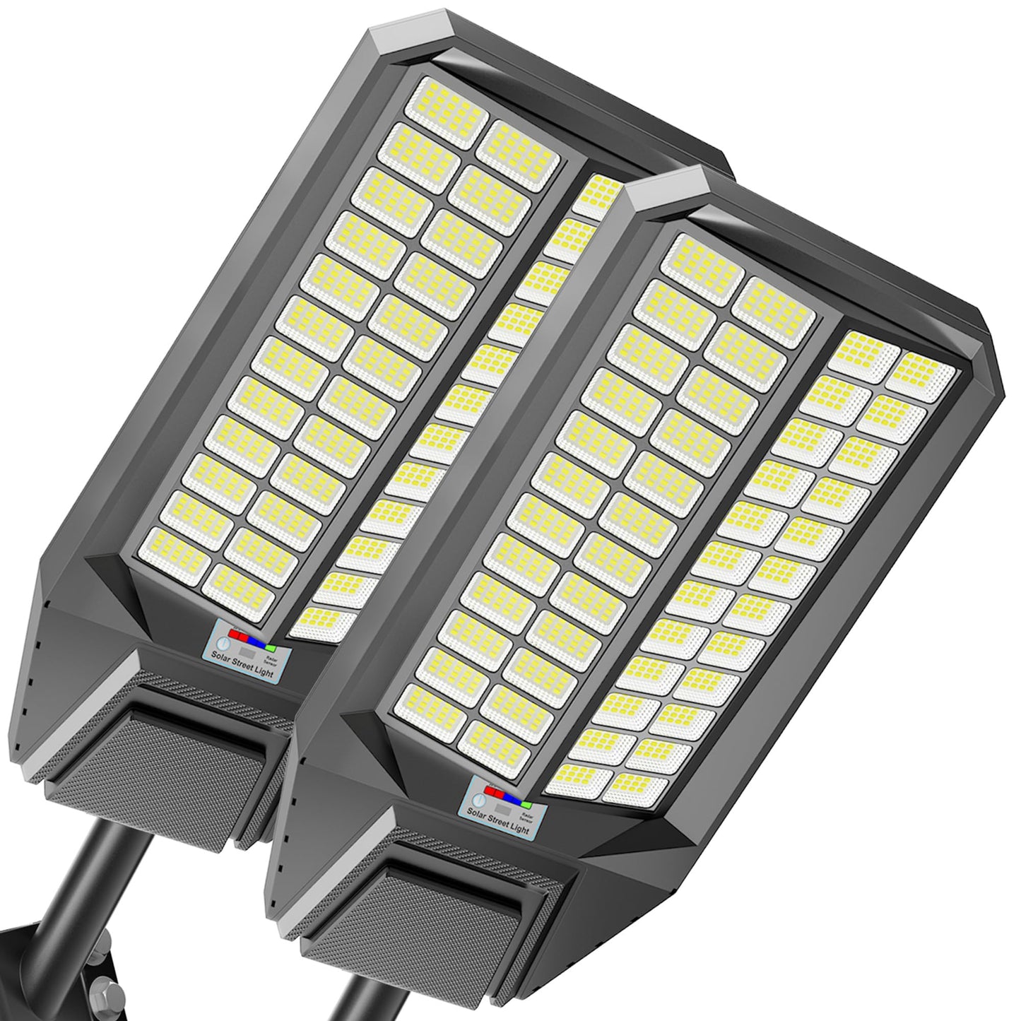 Loyoele Utral-Large Solar Street Light  Flood Lights Outdoor Waterproof Motion Sensor Led Lights Dusk To Dawn With Remote  Solar-Powered Parking Lot Light Commercial Area Lighting