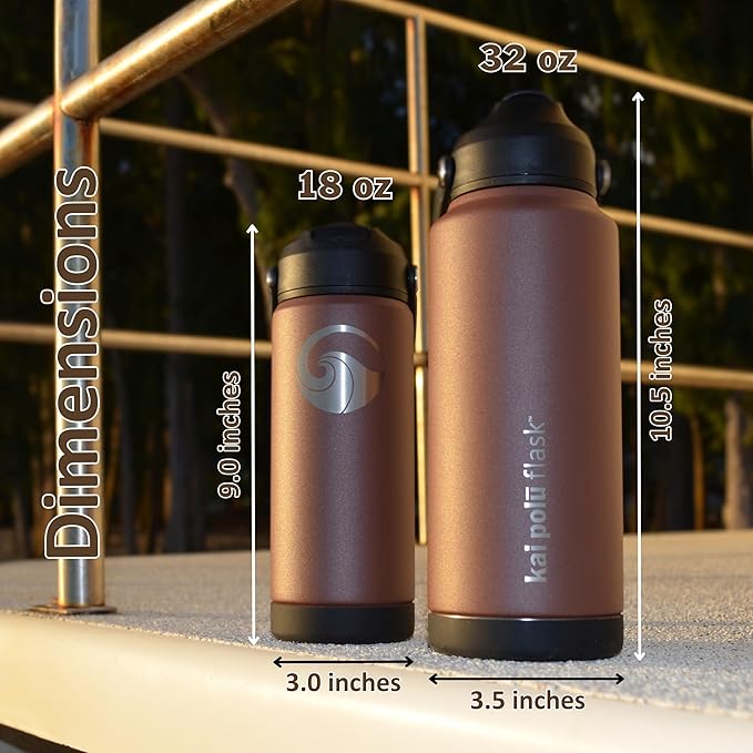 Insulated Stainless Steel Water Bottle (Mountain (Mauna), 32 oz)