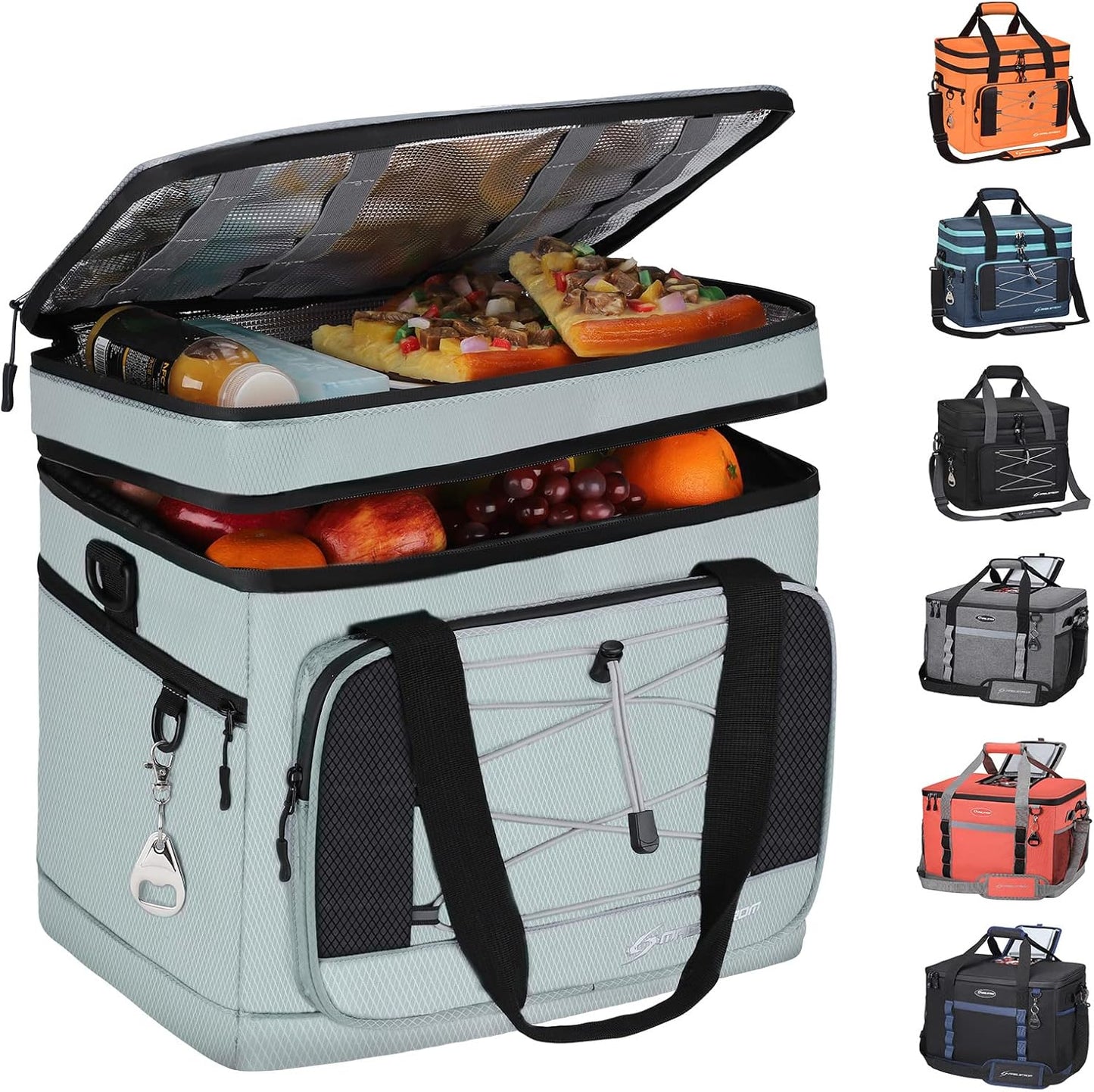 Maelstrom Collapsible Soft Cooler Bag, 24/30/60/75 Cans Beach Cooler, Ice Chest, Leakproof & Portable for Beach, Camping, Road Trips & Grocery Shopping