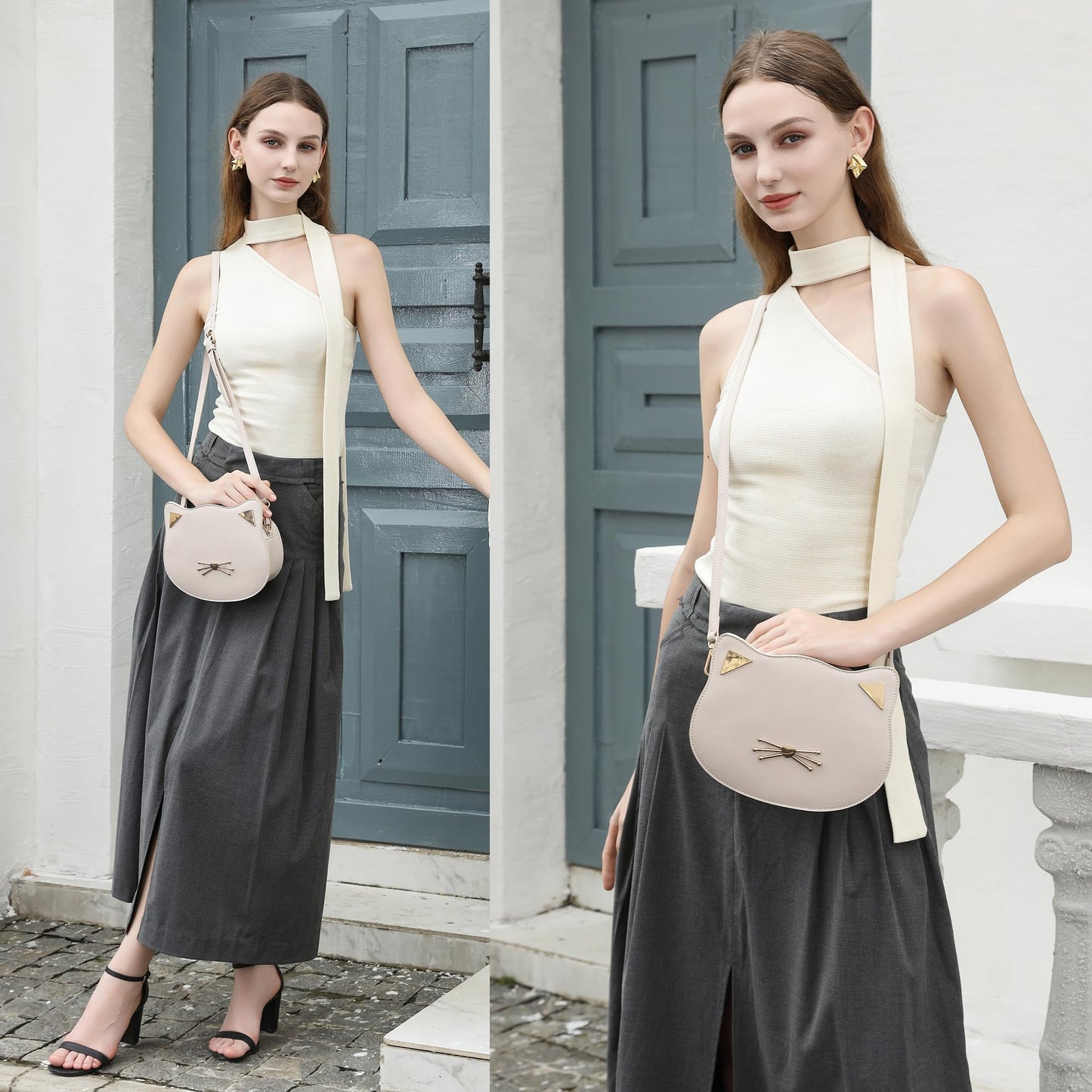 Gladdon Cat Crossbody Bag for Teen Girls Novelty Cute Purses Birthday Gifts Black